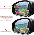 Blind Spot Mirror, 2 inch Rearview Convex Side Mirrors for Cars SUV Truck Van Stick on 3M Adhesive, Rear View HD Glass Frameless Sway Rotate adjustable Wide Angle 2PCS (Round)