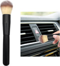 Car Detailing Brush, Curved Soft Bristles Auto Removal Dust Collectors, Universal Vehicle Dashboard, Air Conditioner Vents etc Interior Cleaning Tool Accessory (Long-Beige)