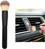 Car Detailing Brush, Curved Soft Bristles Auto Removal Dust Collectors, Universal Vehicle Dashboard, Air Conditioner Vents etc Interior Cleaning Tool Accessory (Long-Beige)