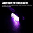 4 PCS USB LED Car Interior Atmosphere Lamp, Portable Mini LED Night Light, Plug-in USB Interface Trunk Ambient Lighting Kit, Universal Car Interior Accessories (Purple)