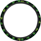 Car Steering Wheel Cover St.Patrick's Day Shamrock Green Pattern Car Wheel Cover Protector Steering Wheels Accessories Easy to Install Car Decoration Fit Most Car Truck SUV Van