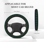Thickened Elastic Steering Wheel Cover, Gordon Tartan Blue Green Plaid Ultra, Soft, Breathable, Fit for Cars, SUVs, Trucks, Stylish Comfortable Grip