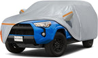 Car Cover for 2002-2026 Toyota 4runner, Waterproof Custom-fit All Weather Sun Rain UV Dust Snow Protection Outdoor 4runner Full Car Cover with Door Zipper and Cotton Lining-Gray
