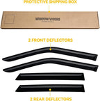 Rain Guards for 2019-2026 Chevy Blazer, Out-Channel Window Visor Shields Vent Deflector Shade Wind Dark Smoke 2020 22021 2022 2023 2024 2025 19 20 21 22 23 24 25 26, Tape-On Outside-Mount, 4PCS