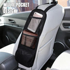 Car Seat Side Storage Pocket, Car Multifunctional Seat Organizer Hanging Bag, Auto Mobile Phone Wallet Sunglasses Mesh Net Pocket, Auto Accessories for Cars SUVs Trucks (Black-1, 2PCS)