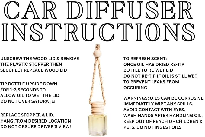 Apple Harvest Hanging Car Air Freshener, 2-Pack Premium Fragrance Oil Diffuser for Car and Closet, Warm Apple Spice Scent, Handcrafted in the USA