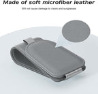 Sunglass Holder for Car Visor, Gray, 2 Packs | Suede Cloth, Magnetic, Organizer for Car Accessories
