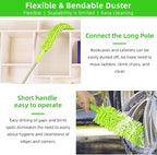 62" Car Wash Brush with Long Handle Chenille Microfiber Car Wash Mop Mitt, Wheel Brush, Windshield Window Squeegee, Car Duster Microfiber Towel, Gloves, for Cleaning Cars, RV, Truck, Boat