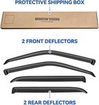 Window Visors Rain Guards for 2001 2002 2003 Ford F150 SuperCrew Cab, Out-Channel Window Vent Wind Deflectors Visors Shades for 2002 2003 Lincoln Blackwood