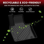 Floor Mats & Cargo Liner for Mazda 3 Hatchback 2019-2026 (Not Fit Sedan) All Weather TPE Custom Fit Automotive Front & Rear 2 Row Car Liners and Trunk Mat Full Set Accessories, Black