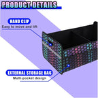Car Trunk Organizer, Waterproof Large Capacity 600D Oxford Fabric Auto Trunk Storage Container with Pockets, Multi-Compartment Vehicle Storage Box Accessories for Car SUV Truck (Colorful)