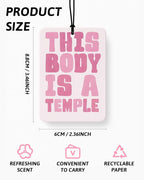 Pink Christian Car Air Freshener 4 Pcs Coconut Scented, Preppy Religious Bible Verse Car Accessories Mirror Decor for Women, Girly Christian Hanging Air Freshener for Cars Closet Drawer Books