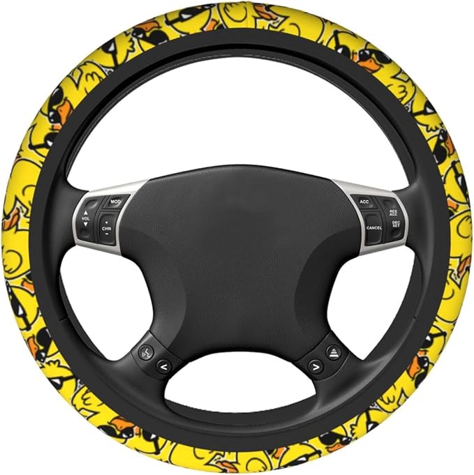 Duck Print Steering Wheel Cover Neoprene Car Steering Wheel Protector Covers Non Slip Universal 15 Inch for Men Women