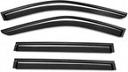 2017-2026 Tape-On Side Window Deflector Visors Compatible with Jeep Compass Smoke Tinted Rain Guards 2018 2019 2020 2021 2022 2023 2024 2025