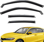 Extra Durable Window Deflectors in-Channel Window Visors Rain Guards Fit for Honda Civic 2022-2026 Hatchback, Sun Visors, Wind Vent for Shades, Exterior Car Accessories - 4pcs. AG0766