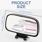 Blind Spot Mirror - Adjustable 360 Rotation Car Auxiliary Convex Wide Angle Mirror - Snap-On Clip for Side Rearview - Universal for Cars, Trucks, SUVs