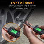 Number-one Digital Tire Pressure Gauge 230 PSI Auto Shut Off LCD Backlight Digital Display RV Heavy Duty Dual Head Rotatable Pressure Measuring Valve with LED Flashlight for RV Car Truck Motorcycle