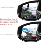 Blind Spot Mirror, 2 inch Rearview Convex Side Mirrors for Cars SUV Truck Van Stick on 3M Adhesive, Rear View HD Glass Frameless Sway Rotate adjustable Wide Angle 2PCS (Rhombus)