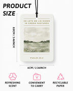 Christian Car Air Freshener 6 Pcs Coconut Scented, Daisy Floral Lemon Religious Bible Car Accessories Mirror Decor for Women, Christian Hanging Air Freshener for Cars Closet Drawer Books