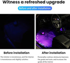 Car Interior LED Lights, Automotive Ambient Neon Light Kit with USB Port, Car Accessories, Gifts for Men and Women, 4 in 1 Decoration Lights for Car, Garden, Home, Party（Pink）