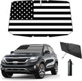 Windshield Sun Shade Umbrella for Car Front Window Sun Visor for Windshield Car Summer Accessories Protect Interior from UV Rays & Heat for Sedan, Compact SUV, Hatchbacks 57"*31"