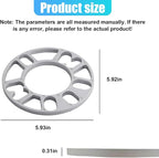 YoRise 2PCS 8 mm Car Wheel Spacers, PCD 100-120mm Aluminum Alloy Hub Centric Wheel Spacer for 4 & 5 Lug, Universal Car Tire Accessory for 4X100, 4X114.3, 5x108, 5x112, 5x120 Bolt Pattern(8MM)