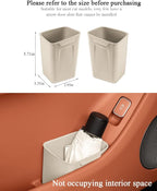 Car Interior Storage Box, Black Silicone Door Side Organizer with Umbrella Holder and Trash Can, Vehicle Accessory (Beige)