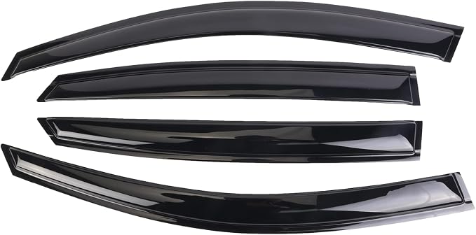 Tape-On Window Visors Deflectors Rain Guards 4 Piece Set ‎Compatible with 2013-2019 Ford Escape 94383