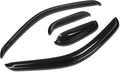 4Pcs Tape-On Window Visor Compatible with 1995 1996 1997 1998 1999 2000 2001 2002 2003 2004 Tacoma Extended Cab 2-Door 1995-2004, Deflector Rain Guard, Acrylic Black