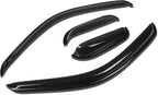 4Pcs Tape-On Window Visor Compatible with 1995 1996 1997 1998 1999 2000 2001 2002 2003 2004 Tacoma Extended Cab 2-Door 1995-2004, Deflector Rain Guard, Acrylic Black