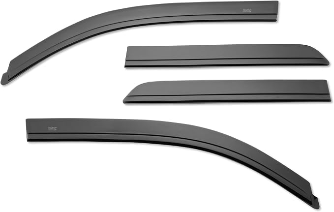 Husky Liners Low Profile Ventvisor Rain Guards | Fits 2016-2023 Toyota Tacoma Double CAB | Front & Rear, 4-pc Matte Black - 2867036