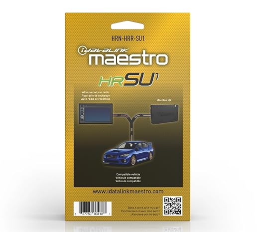 Maestro HRN-HRR-SU1 T-Harness for Select Subaru Vehicles 2008-15, replace the factory radio while retaining steering wheel controls & use of factory amp (ADS-MRR or ADS-MRR2 module required)
