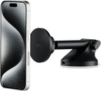 iTap 3 Magnetic Dash & Windshield Car Mount, Phone Holder with Suction Cup, Includes Magnetic Ring Adapter, Compatible with iPhone 12-17, Samsung Galaxy, Google Pixel, and MagSafe Phones