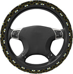 Bee Bee Keeper Cute Mini Yellow Honey Steering Wheel Cover Car Accessories Cute for Women Girls Girly Universal 15 Inch Neoprene Auto Interior Decor Anti Slip Car Truck Protector