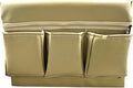 Car Window Armrest Storage Box, Leather Car Side Door Armrest Organizer Storage Bag with Multiple Pockets, Universal Comfortable Elbow Rest Pad Cushion for Auto Interior Accessories (Beige)