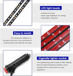 Car LED Strip Light, 24 LED RGB Auto Under Dash Interior Atmosphere Lights, Cigarette Lighter Decorative Lamp Ambient Night Light, Universal Lighting Kit Car Accessories (Blue)