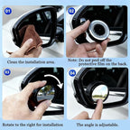 Blind Spot Mirrors 2 Pack, HD Glass Convex Blindspot Mirror with Vacuum Suction Cup, Side Mirror Blindspot with Wide Angle Adjustable for Cars, SUVs, Trucks, and Motorcycles
