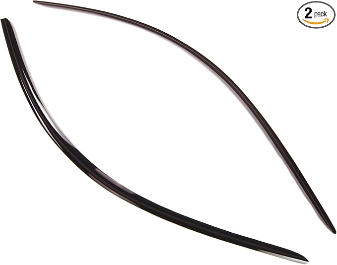 Outside Mount Window Vent Visors Rain Guards Compatible with Ford Mustang 1994-2004 | Side Window Wind Deflectors Rain Shields | Smoke Tinted, 2 Pcs Set, DGWV-184