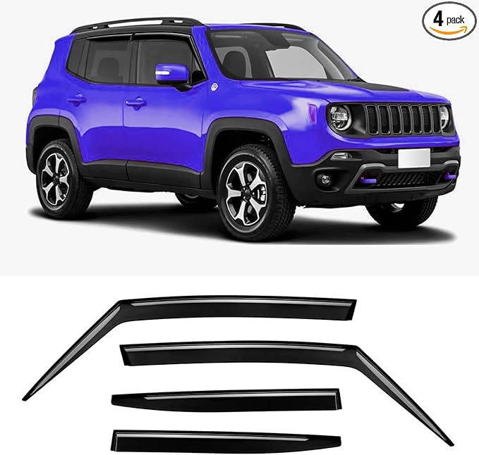 Rain Guard 4-Piece for 2015-2021 Jeep Renegade Windows Visor Shield Shade Smoke 94368