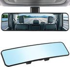 Anti Glare Rear View Mirror, Universal 11.3'' (287mm), Wide Angle Panoramic Convex Rearview Mirror, Clip-on to Original to Eliminate Blind Spot and Antiglare for Cars SUV Trucks