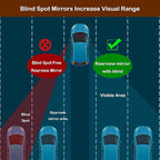 Blind Spot Mirror 2 Pack Cute Car Accessories for Women Heart Shaped Valentines Gifts for Girlfriend Car Essentials Side Blindspot Mirrors Wide Angle Mirrors Adjustabe Convex Rear View Mirror