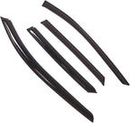 WD2-690 Dark Smoke 4 Pcs Set Window Visor (Outside Mount) Deflector Rain Guard Compatible with 2010-2016 Cadillac SRX