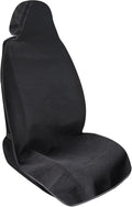 Waterproof Sweating Car Towel Seat Cover for Gym Workout, Running, Swimming, Beach and Hiking, Universal Fit Non-Slip Towel Bucket Seat Protector for Cars SUV Trucks (Black)