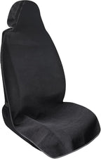 Waterproof Sweating Car Towel Seat Cover for Gym Workout, Running, Swimming, Beach and Hiking, Universal Fit Non-Slip Towel Bucket Seat Protector for Cars SUV Trucks (Black)