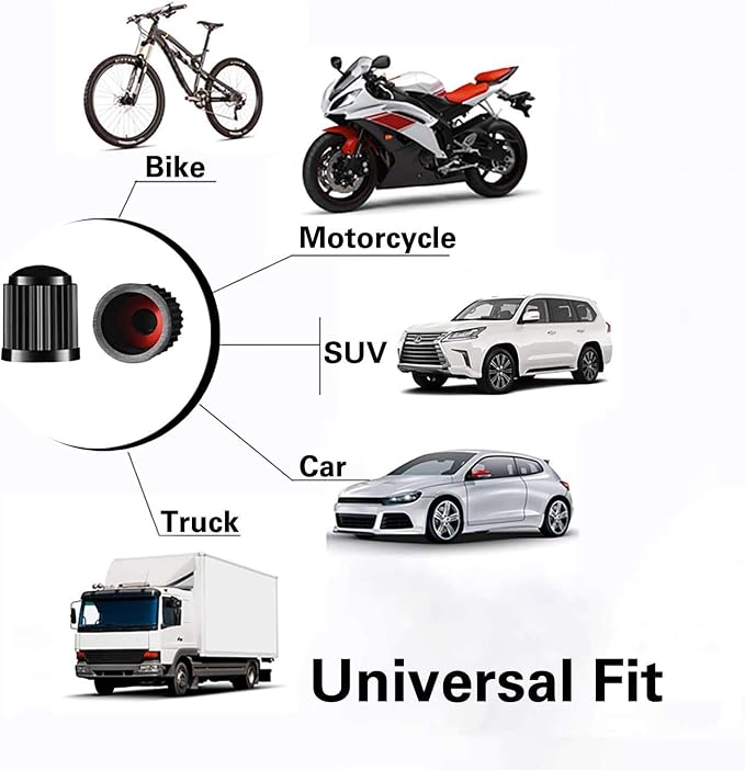 50 Pack Tire Valve Caps, Plastic Valve Stem Caps with O Rubber Seal, Universal Stem Covers for Cars, SUVs, Bike and Bicycle, Trucks, Motorcycles, Airtight Seal Dust Proof, Black 5 Dollar Item