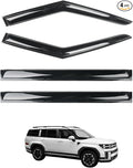 Tape-On Window Visors 4-Piece Compatible with 2024 2025 2026 Hyundai Santa Fe Sun Rain Guards Shield Shade Smoke