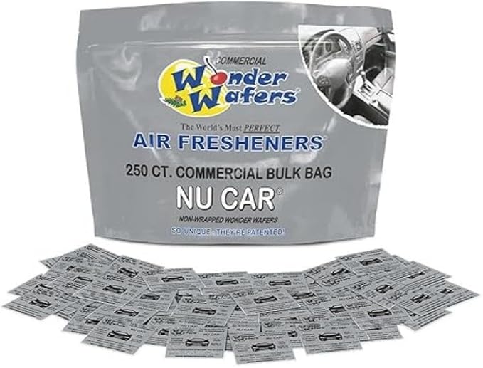 Wonder Wafers 250 Count Unwrapped Automobile Professional Use Air Fresheners Car and Truck Detail (Nu Car)