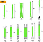 11 PCS Trim Removal Tool Kit, Metal Pry Tool Auto Fastener Remover Pry Bar Set Car Door Panel Removal Tool Dashboard Repair Kit Green