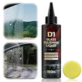 D1 Glass Polishing Liquid, 2025 Upgrade Car Glass Oil Film Remover and Auto Scratch Repair Compound, Car Glasses Polishing Compound, Anti-Fog Hydrophobic Coating Spray with Sponge (1)