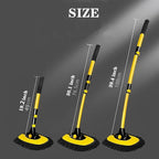 MVEQRRN 15° Curved Chenille Car Wash Brush Mop with Long Handle(Yellow) | Car Wash Mitt & Brush Kit, Scratch-Free Replaceable Head, Microfiber Towel, Car Cleaning Supplies for SUV, Truck